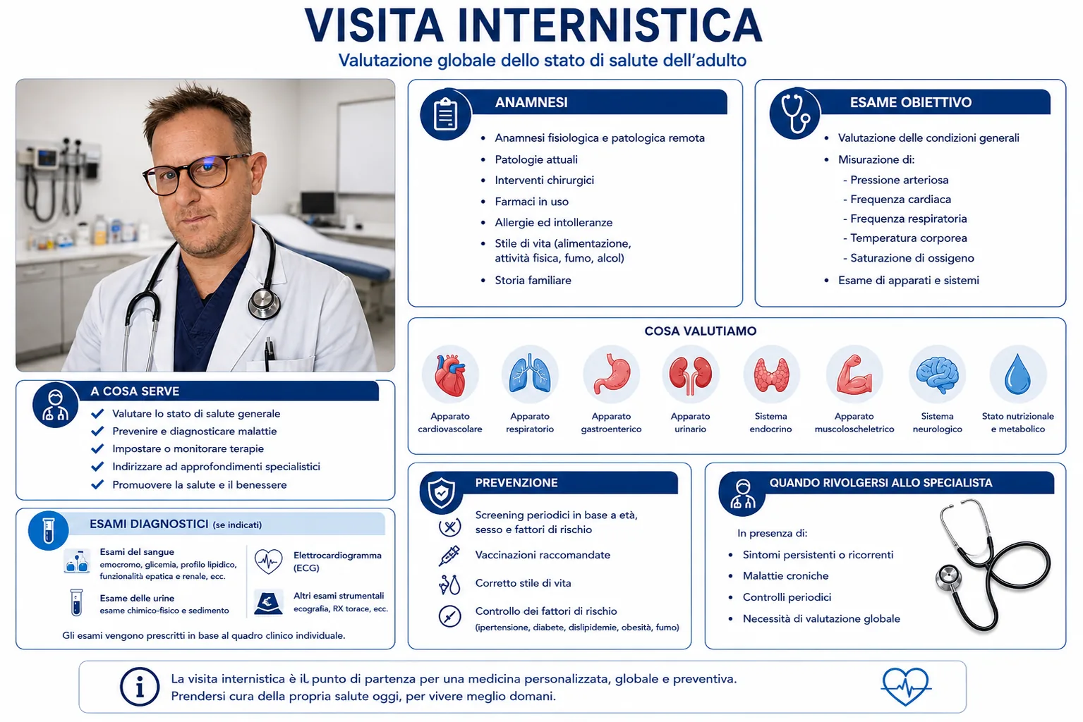 Visita internistica in ambulatorio